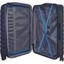 Большой пластиковый чемодан VIP XION на 115/129 л весом 5 кг Черный