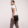 Мужская сумка через плечо из натуральной кожи Tiding Bag Черная