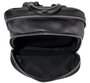 Мужской кожаный рюкзак для ноутбука на два отдела Tiding Bag Черный
