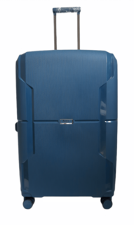 Велика валіза Airtex 245 з поліпропілену на 108 л + блискавка розширювальна вагою 3,8 кг Синій