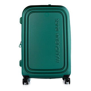 Средний чемодан Mandarina Duck LOGODUCK с расширительной молнией на 70 л из поликарбоната Изумрудный