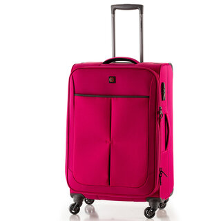 Большой тканевый чемодан Swissbrand Silkeborg на 103/113 л весом 4 кг Красный