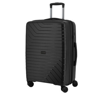 Большой чемодан Swissbrand Eden на 115/132 л весом 4,5 кг из полипропилена Черный