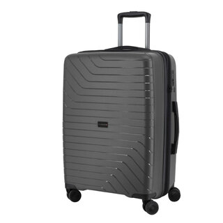 Средний чемодан Swissbrand Eden на 78/90 л весом 3,6 кг из полипропилена Серый