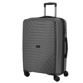 Большой чемодан Swissbrand Eden на 115/132 л весом 4,5 кг из полипропилена Серый