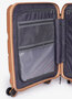 Большой чемодан V&amp;V TRAVEL METALLO на 105/115 л весом 4,5 кг из полипропилена Золотистый