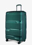 Большой чемодан V&amp;V TRAVEL METALLO на 105/115 л весом 4,5 кг из полипропилена Зеленый