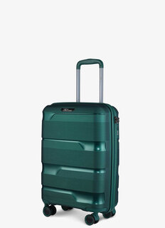 Мала валіза V&V TRAVEL METALLO ручна поклажа на 38 л вагою 2,4 кг з поліпропілену Зелений