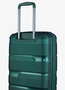 Малый чемодан V&amp;V TRAVEL METALLO ручная кладь на 38 л весом 2,4 кг из полипропилена Зеленый