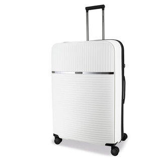 Середня валіза Swissbrand Malden на 70/80 л вагою 3,4 кг із поліпропілену Білий
