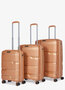 Комплект валіз V&amp;V Travel з поліпропілену Золотистий