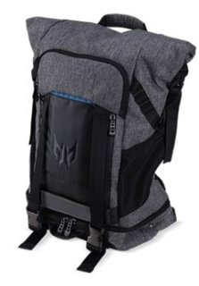Acer PREDATOR GAMING ROLLTOP BACKPACK FOR 15" NBS GRAY N TEAL BLUE (RETAIL PACK)