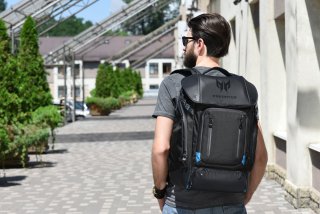 Acer Predator Gaming Utility Backpack with teal blue PBG591