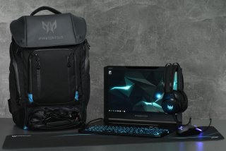 Acer Predator Gaming Utility Backpack with teal blue PBG591