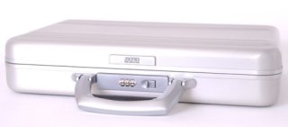 Алюминиевый атташе-кейс 4" Slimline Zero Halliburton, серебряный