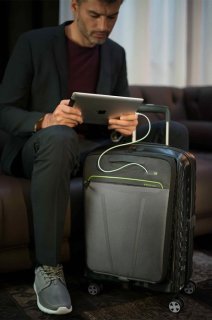 Бизнес чемодан для ноутбука 15,6" Roncato Double черный/лайм