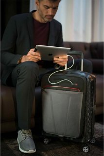 Бизнес чемодан для ноутбука 15,6" Roncato Double черный с красным