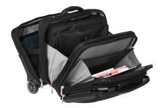 Бизнес кейс-пилот Wenger Patriot на 25 л со съемной сумкой для ноутбука до 16 д Черный 