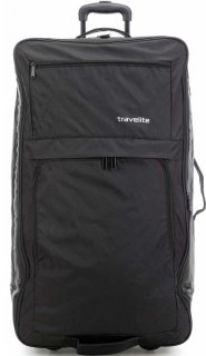 Большая дорожная сумка на 2-х колесах 100/127 л Travelite Basics Black Print