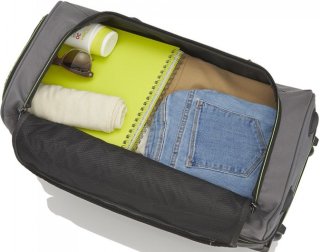 Велика сумка на колесах Travelite BASICS на 98/119 л з поліестеру Сіра
