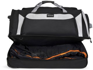 Велика сумка на колесах TravelZ Wheelbag Doubleloader на 96 літрів із поліестеру Чорна