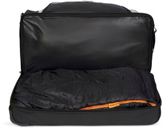 Велика сумка на колесах TravelZ Wheelbag Doubleloader на 96 літрів із поліестеру Чорна