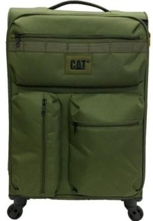 Велика 4-х колісна валіза 95л CAT Combat Visiflash, темно-зелений