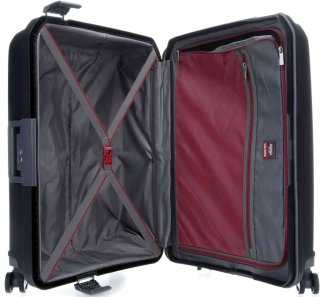 Большой 4-х колесный чемодан из полипропилена 72 л Travelite Makro, черный