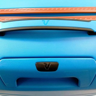 Велика валіза 80 л Roncato Box 2.0, блакитний/помаранчевий