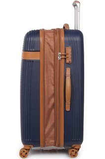 Велика валіза 83/104 л Rock Valiant Navy Blue Hardshell Expandable (M)