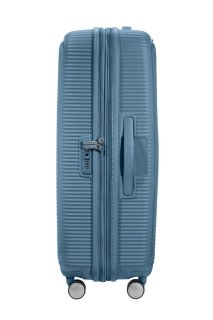 Велика валіза American Tourister Soundbox – 97 / 110 л, 4,2 кг Блакитна