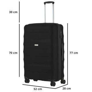 Большой чемодан CarryOn Porter на 85 л из полипропилена Черный