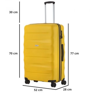 Большой чемодан CarryOn Porter на 85 л из полипропилена Желтый