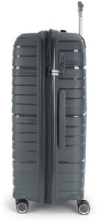 Большой чемодан Gabol Kiba 114/125 л весом 4,5 кг из полипропилена Серый