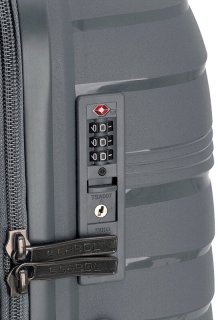 Большой чемодан Gabol Kiba 114/125 л весом 4,5 кг из полипропилена Серый