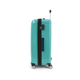 Большой чемодан Gabol Midori на 107/128 л весом 4,1 кг из полипропилена Бирюзовый