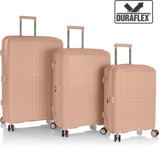 Большой чемодан Heys AirLite на 100/125 л весом 3,9 кг из Duraflex (поликарбонат) Бежевый