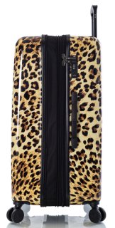 Большой чемодан Heys Brown Leopard на 107/133 л весом 5 кг из поликарбоната Коричневый