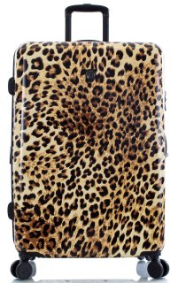 Большой чемодан Heys Brown Leopard на 107/133 л весом 5 кг из поликарбоната Коричневый