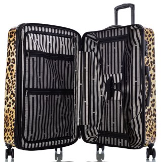 Большой чемодан Heys Brown Leopard на 107/133 л весом 5 кг из поликарбоната Коричневый