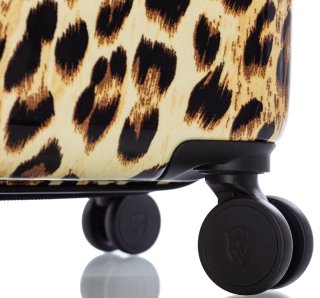 Большой чемодан Heys Brown Leopard на 107/133 л весом 5 кг из поликарбоната Коричневый