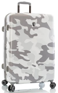 Большой чемодан Heys White Leopard на 107/133 л весом 5 кг из поликарбоната Белый