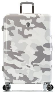 Большой чемодан Heys White Leopard на 107/133 л весом 5 кг из поликарбоната Белый