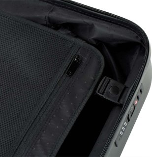 Большой чемодан из поликарбоната 100 л Incase Novi 4 Wheel Hubless 31, черный