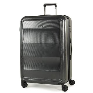 Большой чемодан из поликарбоната 4-х колесный 93.5 л Rock Amethyst (L) Charcoal