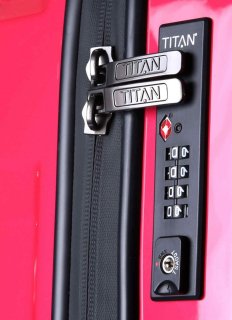 Большой чемодан из поликарбоната 90 л Titan X2, розовый