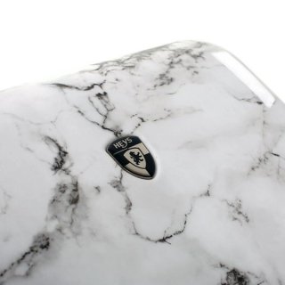 Большой чемодан из поликарбоната Heys Bianco (M) White Marble