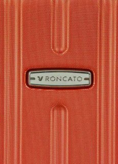 Большой чемодан из поликарбоната на 4-х колесах 100 л Roncato Kinetic, оранжевый