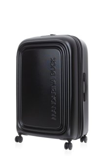 Большой чемодан Mandarina Duck LOGODUCK XL из поликарбоната с расширением Черный