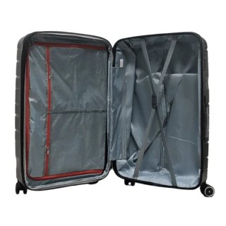Большой чемодан Milano Bag 115/132 л из полипропилена 4,4 кг Черный